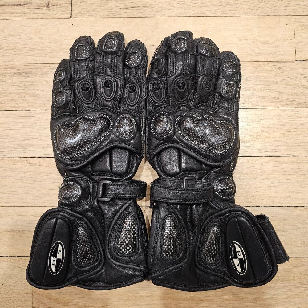 Hard Knuckle Full Length Genuine Leather Motorcycle Gloves schoeller keprotec